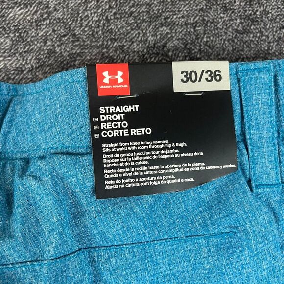 Under Armour Golf Loose Straight Men's Pants Blue 30X36 (30X34.5) NWT Stretch - Picture 10 of 11